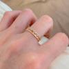 Kinel Hollow Rose Gold Color Vintage Ring For Women Zircon Wedding Ring Fine Jewelry