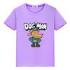 Футболка Dog Man из 100% хлопка для детей, мальчиков 10 лет, y2k, аниме, короткая футболка с надписью «Hard», кавайные топы, одежда для девочек, детская одежда для девочек