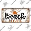 Putuo Decor Beach Retro Tin Sign Licenses Plate Plaque Metal Vintage Poster for Pub Bar Surf Club Man Cave Wall Art Decoration
