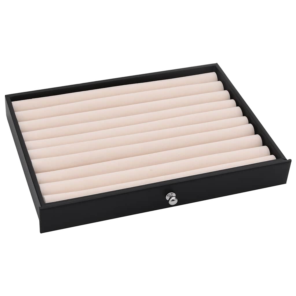 10 Tier Jewelry Box with Watch Holders Black 29 x 20.5 x 40.5 cm