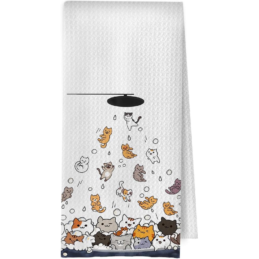 Disco Ball Bathroom Towel - Funny Disco Ball Waffle Weave Bathroom Towels, Disco Ball Hand Towel, Dish Towels with Sayings Tea Towel, 16×24 Inches