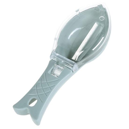 Удобный очиститель для удаления рыбной чешуи, очиститель для рыбной чешуи, скребок в форме рыбы с контейнером для хранения для домашней кухни