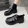 Французские ретро черные туфли-лодочки на высокой платформе из маленькой кожи женские 2025 новая весна-осень универсальная юбка Мэри Джейн одинарные туфли
