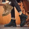 New Fashion Autumn And Winter Men's High Top Martin Boots Students Male Boys Trending Soft Sole Work Shoes Labor Protection Martin Sneakers