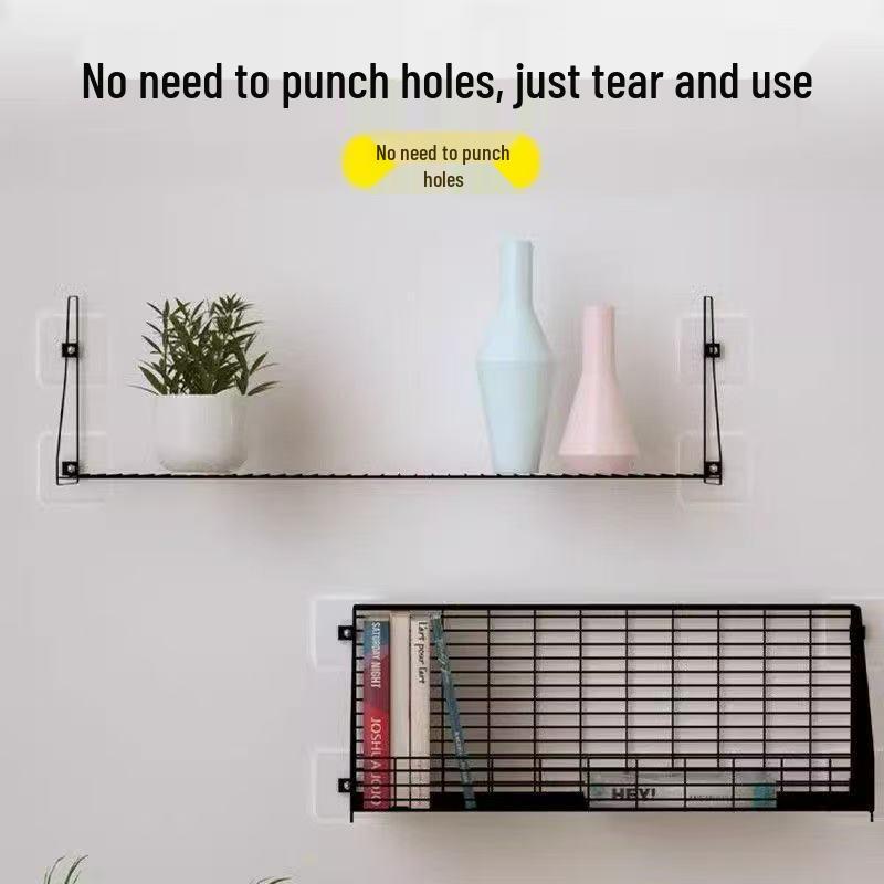 Traceless Adhesive Stickers for No-Punch Screws, Strong Acrylic Photo Frame Stickers, Nail-Free Bathroom Shelf Mounts.