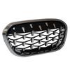 Car Front Bumper Grilles Diamond Grill For BMW 1 Series F20 F21 LCI 2016 2017 ABS Meteor Grills Kidney Replacement Racing