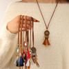 Ретро Кофе Богемное Ожерелье Для Женщин Этнический Стиль Бахрома Подвеска Длинная Цепочка для Свитера Высококлассная Модная Бижутерия