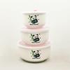 Baizi'en Cartoon Panda Ceramic Fresh-keeping Bowl Set