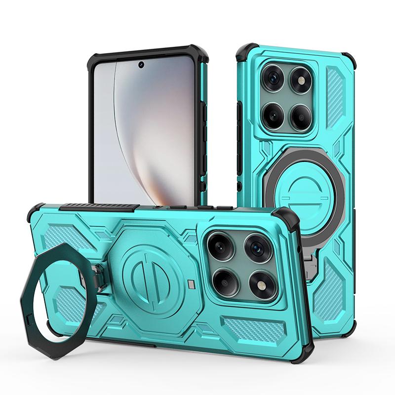 KEYSION Противоударный магнитный чехол для Motorola Edge 60 Fusion 5G с подставкой-кольцом для просмотра в вертикальном положении, задняя крышка для телефона MOTO Edge 60 60S 5G