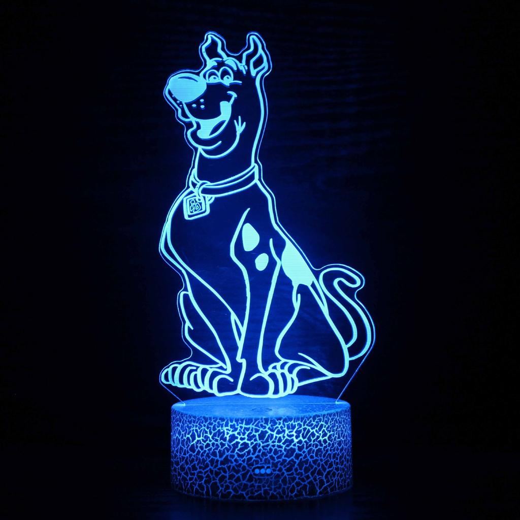 Cartoon Series 3D Night Light LED Colorful Touch Remote Control USB Creative Desk Lamp