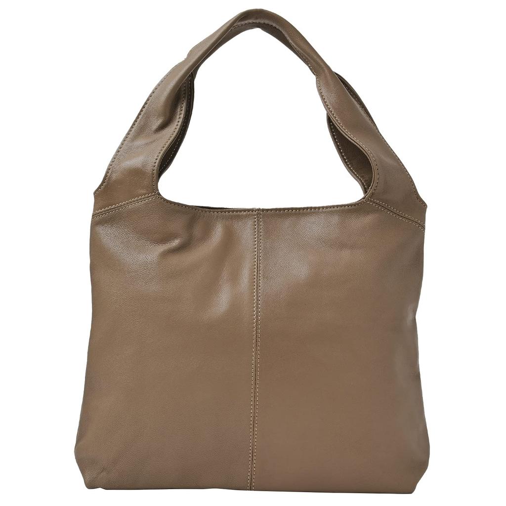 Наша любимая сумка-тоут из натуральной кожи для женщин, Manon Plus, Козья кожа, Цвет молочного чая