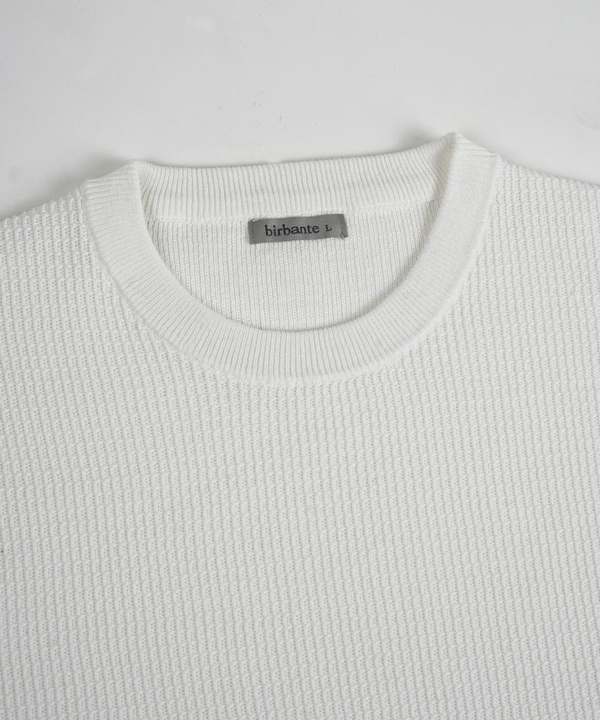 BIRBANTE Summer Washable Essential Round Knit - Ivory