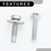Side Step Hardware Mounting Kit No.68044460AA/82212003 - Car Bolts - for Dodge for Ram 1500 2009-2012 Metal Silver Tone - 1 Set