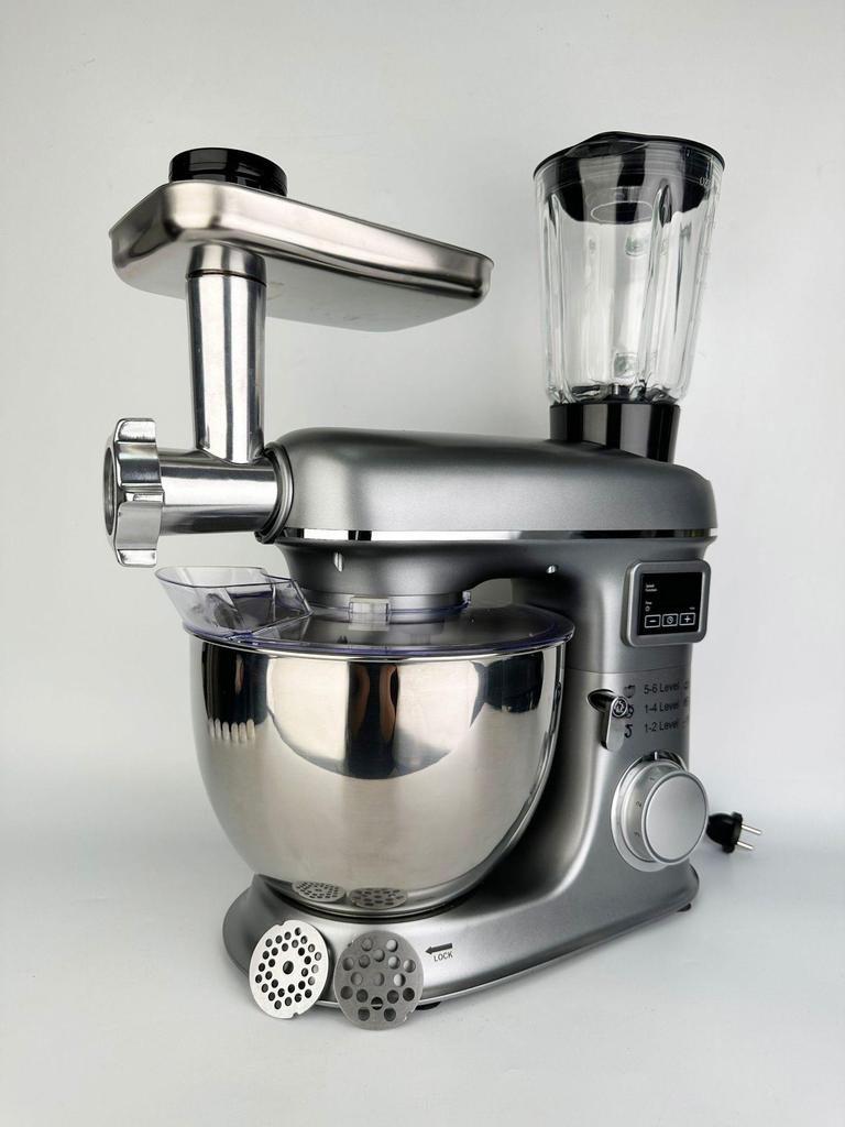 8L Commercial Blender and Multi-function Dough Mixer with Tabletop Egg Beater