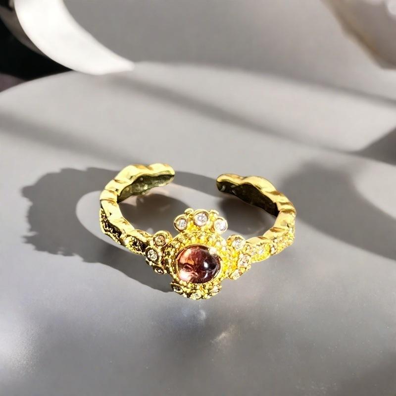 Да, Серия «Слепая коробка», Цветное сокровище, Цыганское открытое кольцо, Волна, Микровставка цирконов, Роскошное кольцо высокого класса.