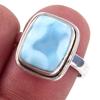 Natural Republic Ларимар Драгоценный камень 925 Проба Серебро Подарочное Кольцо Р.7 O7Z25