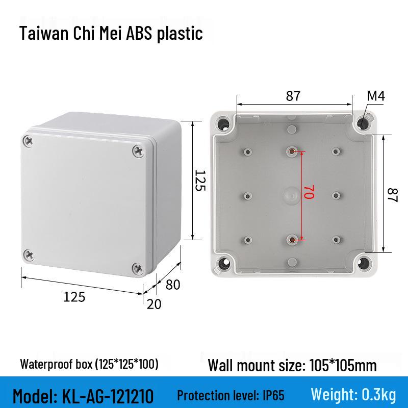 Уличный водонепроницаемый ABS корпус блока питания и розетки для мониторинга с клеммной колодкой и кнопкой