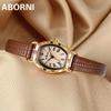 ABORNI часы женские элегантные новые модные компактные кварцевые часы с персонализированным циферблатом женские часы