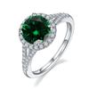 Y 100% 925 Sterling Silver Ring with 1ct Green Moissanite Gemstones Wedding Party Fine Jewerly Gift   Diamond Test Pass