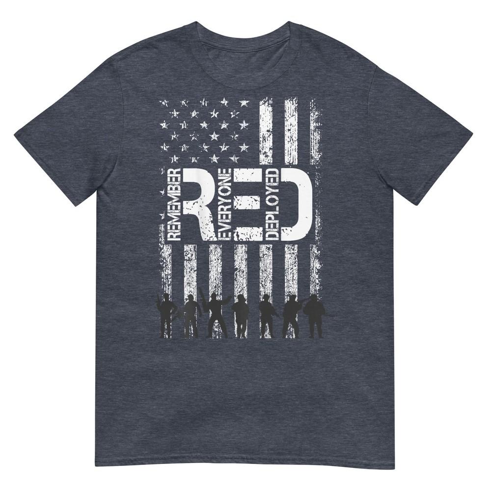 On Fridays We Wear Red Military Veteran Day Us Flag Back TShirt