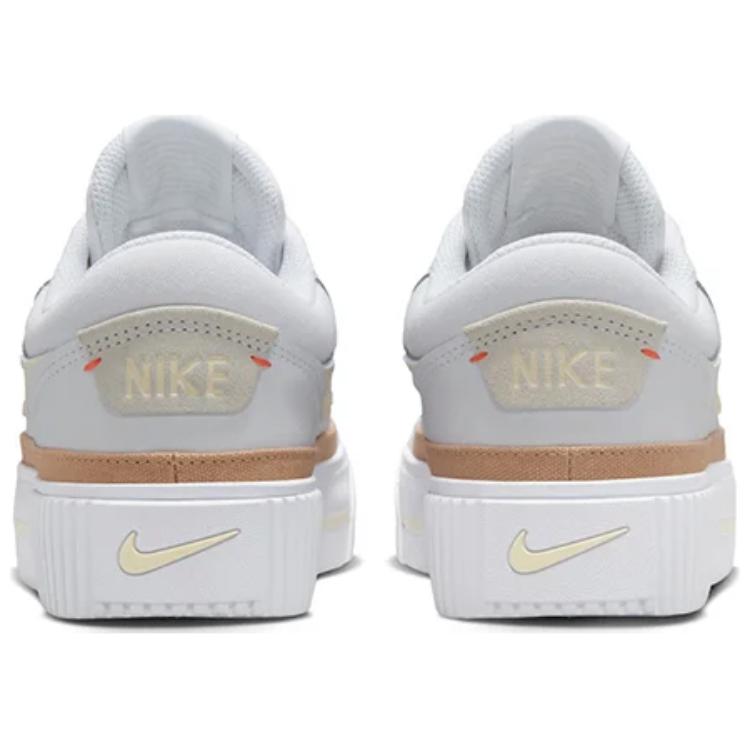 Nike Court Legacy Lift White Coconut Milk Women Sneakers Hemp Light-Crimson DM7590-106