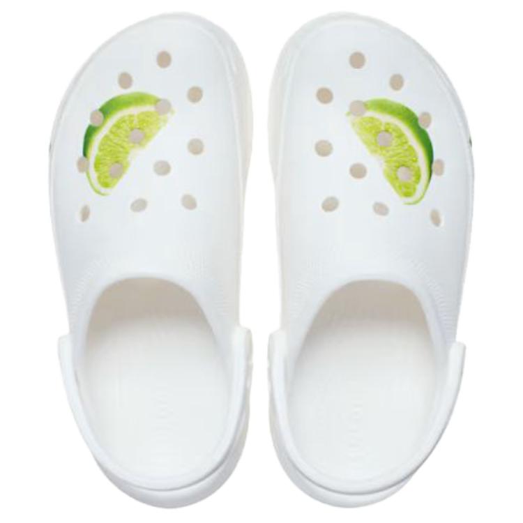 Crocs Bae Clog Повседневные Дырочные Туфли Женские Белые Зеленые