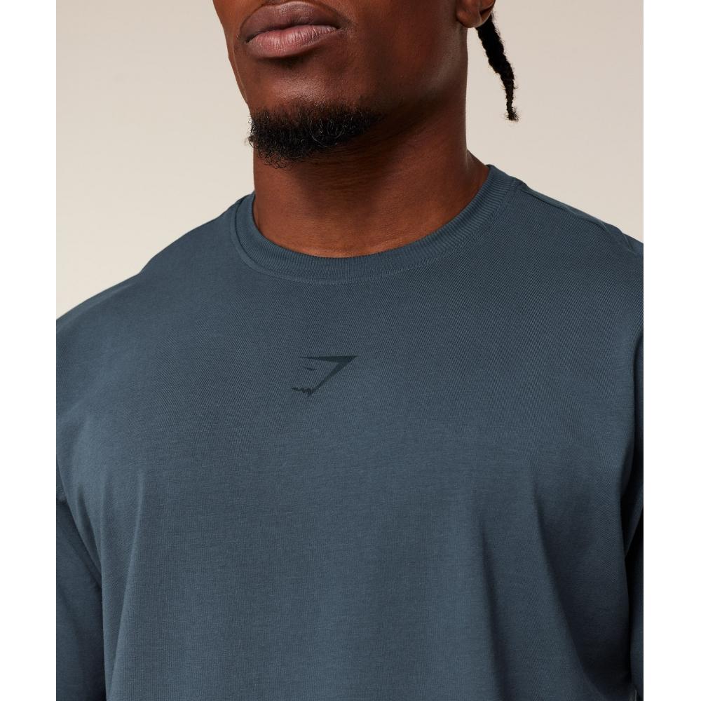 Gymshark Power T shirT Gs sTealTh Blue A4b9w Ud6s