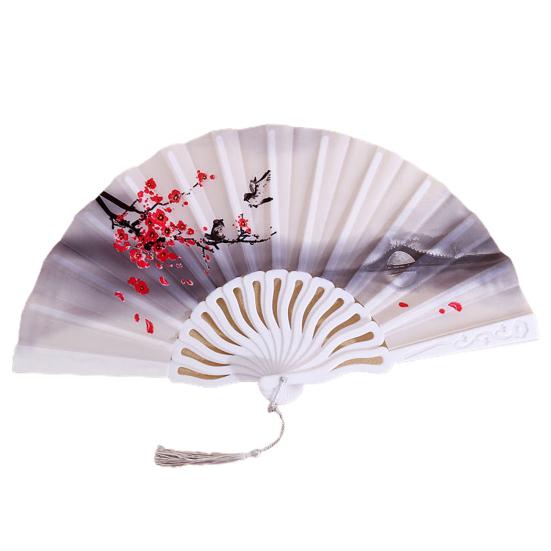 Складной вентилятор с глянцевой текстурой. Красивые различные стили. Гладкая поверхность. Тонкая работа. Украшение. Ткань Оксфорд. Ручной вентилятор в китайском стиле. Товары для дома.