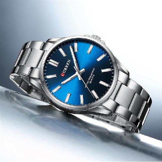 CURREN 9090 Women's Business Waterproof Watch, Personalized Simple Steel Band Watch, Couple's Watch