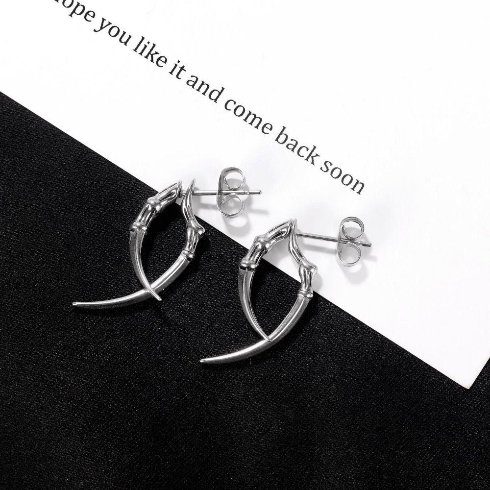 Street Fashion Claw Shape Ear Piercing Man Ear Bone Earrings Stainless Steel Korean Style Ear Stud