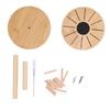 Стойка для швейных ниток Круглая бамбуковая Съемная стойка-держатель для катушек ниток для домашнего текстиля Ручное ткачество