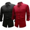 Men's Warm Plaid Long-Sleeve Shirt - Plus Size, Velvet-Lined, Mid-Age Autumn Design