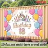 Party Backdrop 18Th Birthday Flat Designed Serves Photos Made Styling Embellishments Adornments Photo Booth Decor Birthday Party Decor