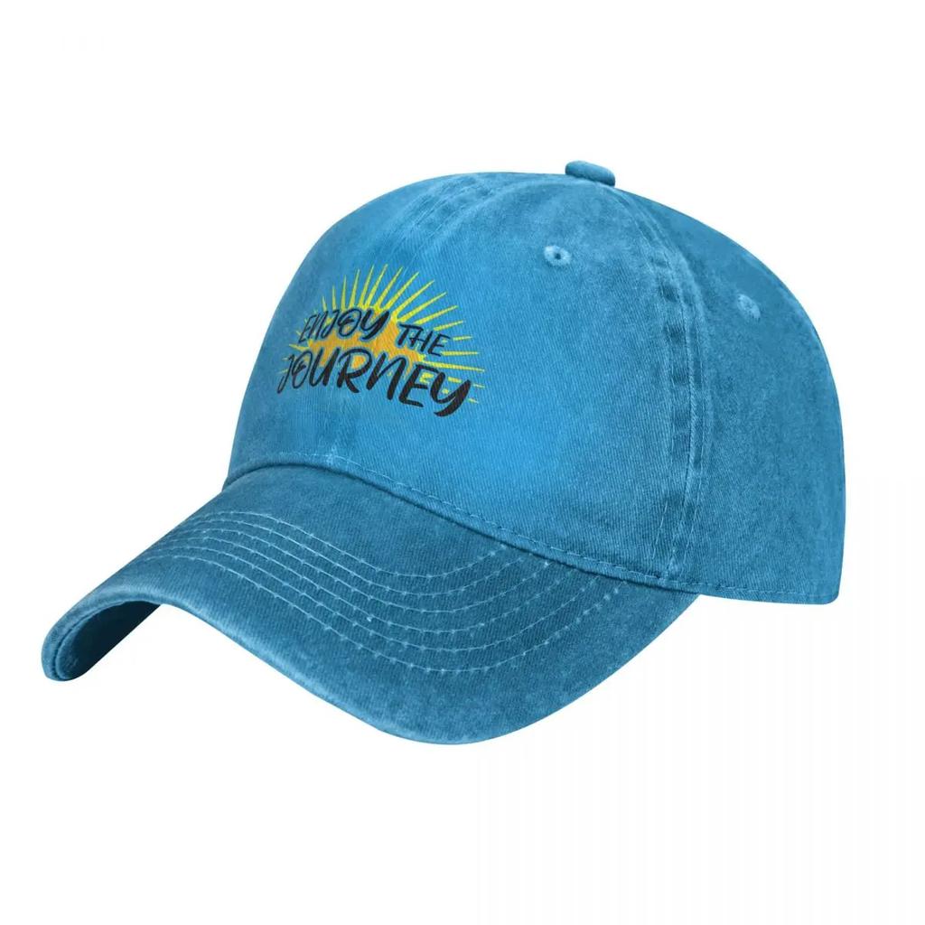 Enjoy The Journey Baseball Cap Adventure Happy Cute Unisex-Teens Washed Trucker Hat Hot Sale Print Outdoor Sports Baseball Caps