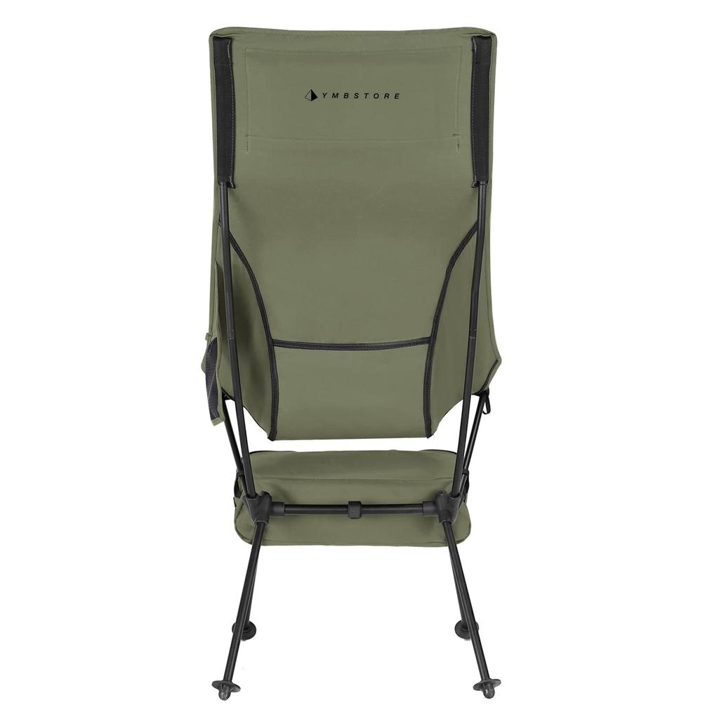 Outdoor Camping for Hiking Chair, Chair, Folding, High-Back, Compact, Ultra-Lightweight, [YMB STORE] (Taupe (High-Back))