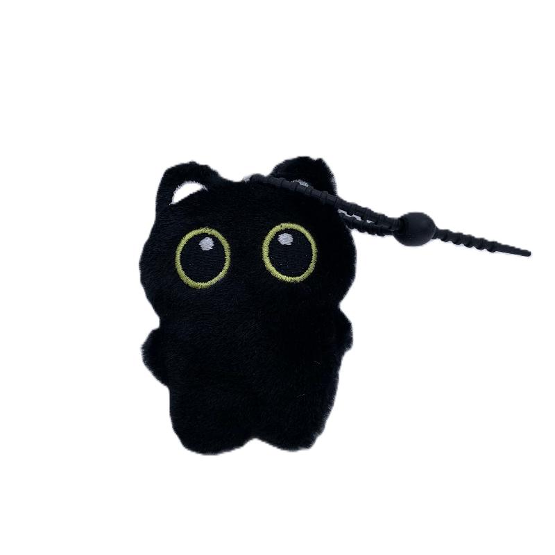 1-3pcs Black Cat Plush Toy lovely Pendant kawaii Small Plushie Keychain for School Bag Decoration Mini Cute Things Brithday Gift