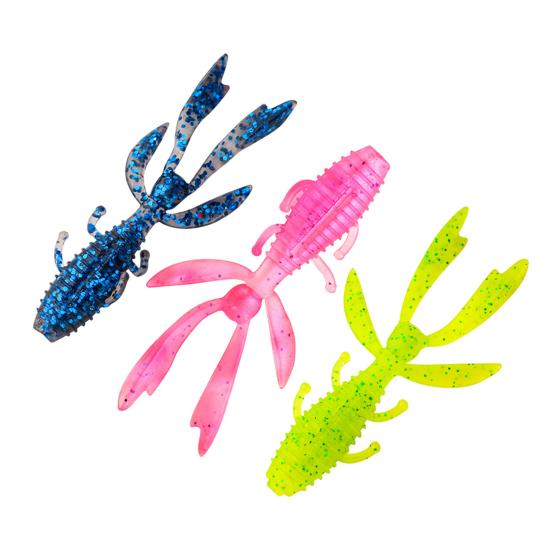 10Pcs Shrimp Soft Bait Fishing Lure Realistic Looking Vibrant Color Streamlined Shape Artificial Shrimp Lure Bait Fishing Gear10[cs