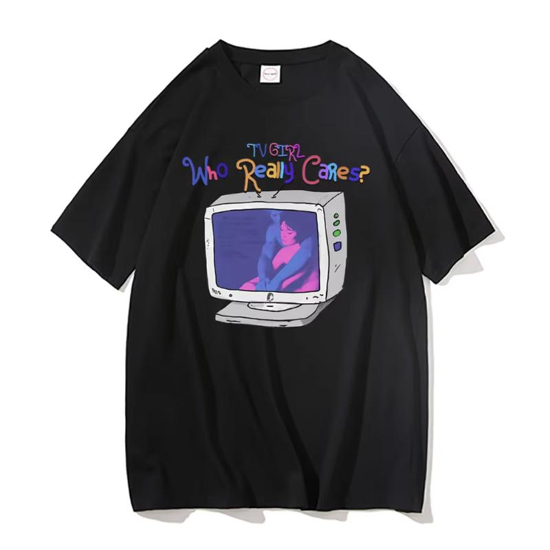 TV Girl Tshirt Unisex French Exit Album Tshirt Gift for Indie Music Fan Tee Lovers Rock Simple Drawing Music Band Graphic Shirt