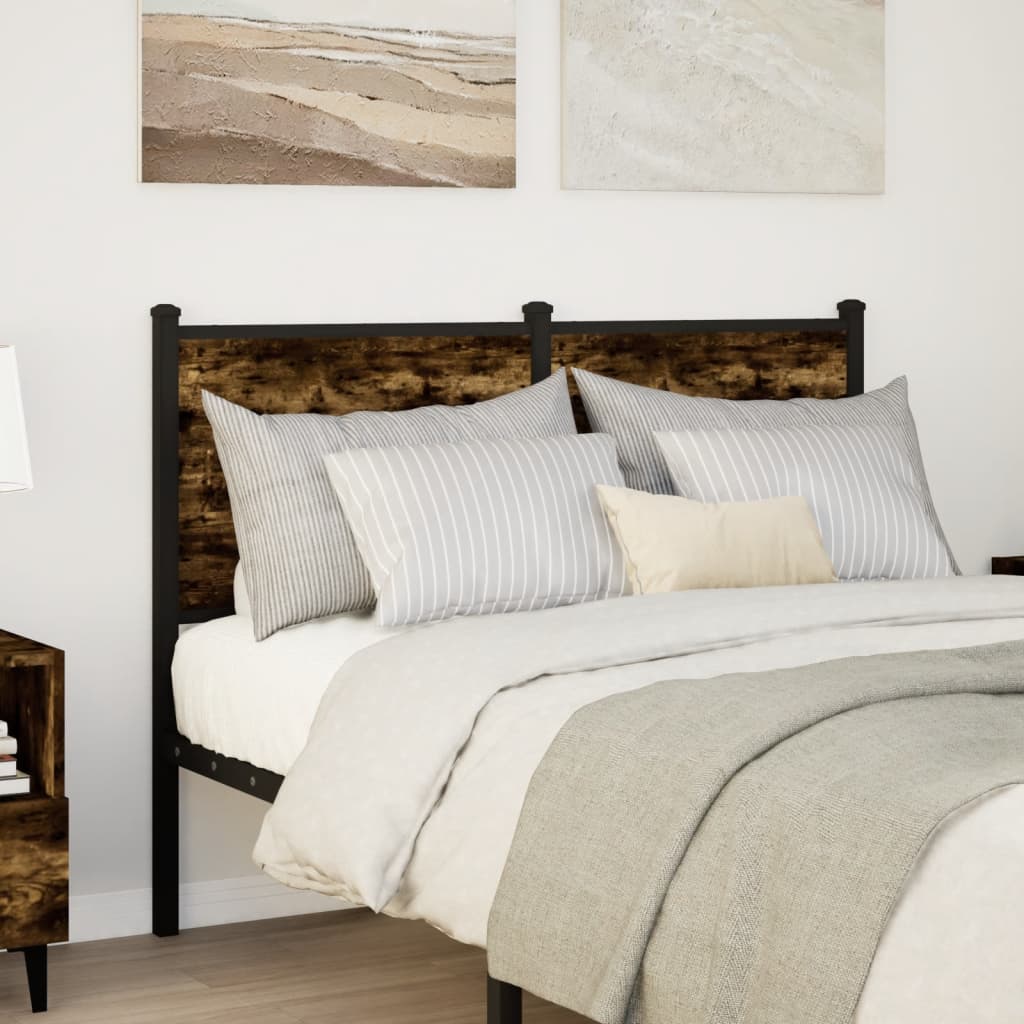 Replacement Headboard Smoked Oak 120 cm Particleboard and Steel