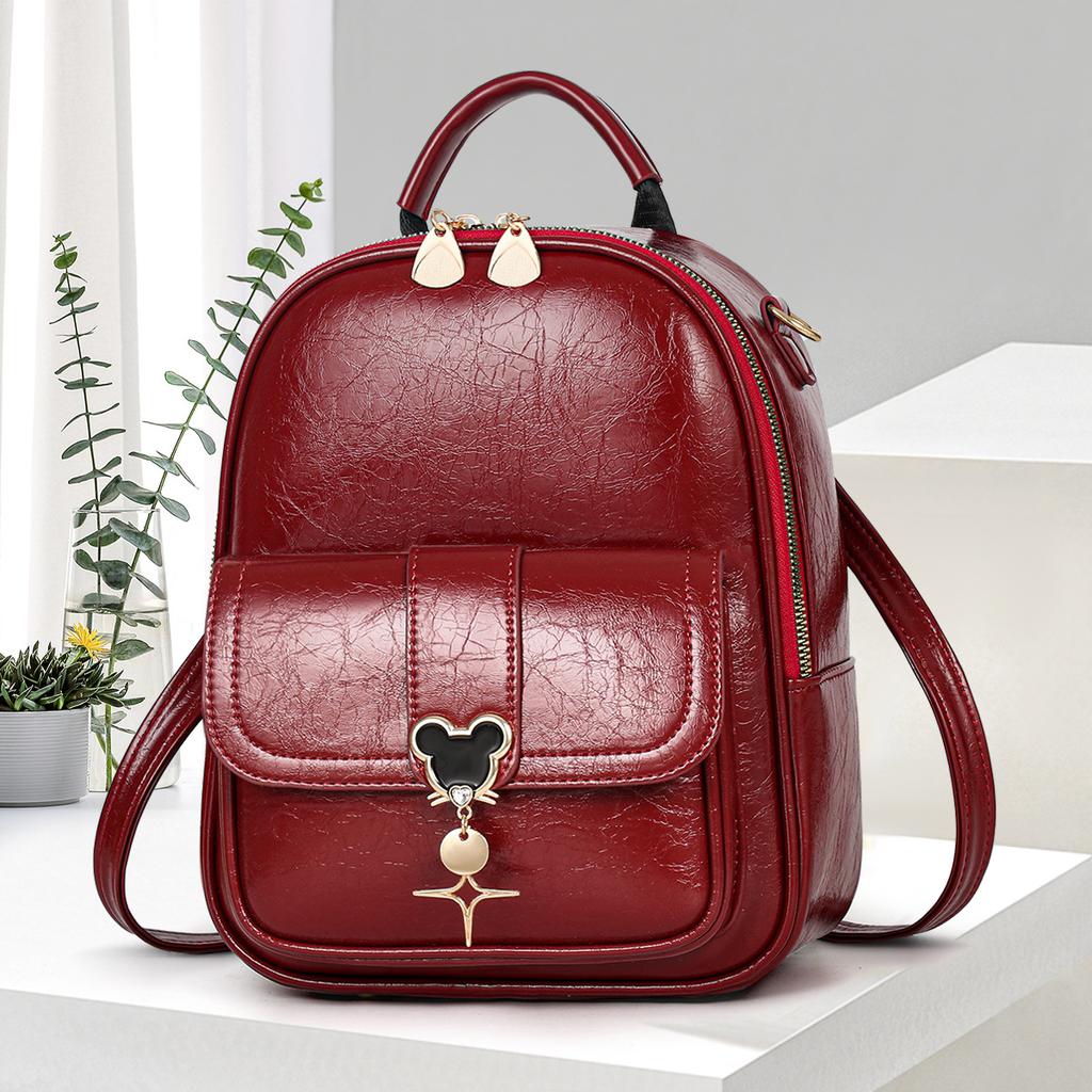Spring New 2025 Fashion Backpack Simple Shoulder Bag Women's Bag Trend Large Capacity Backpack Women's Bag Women's Bag