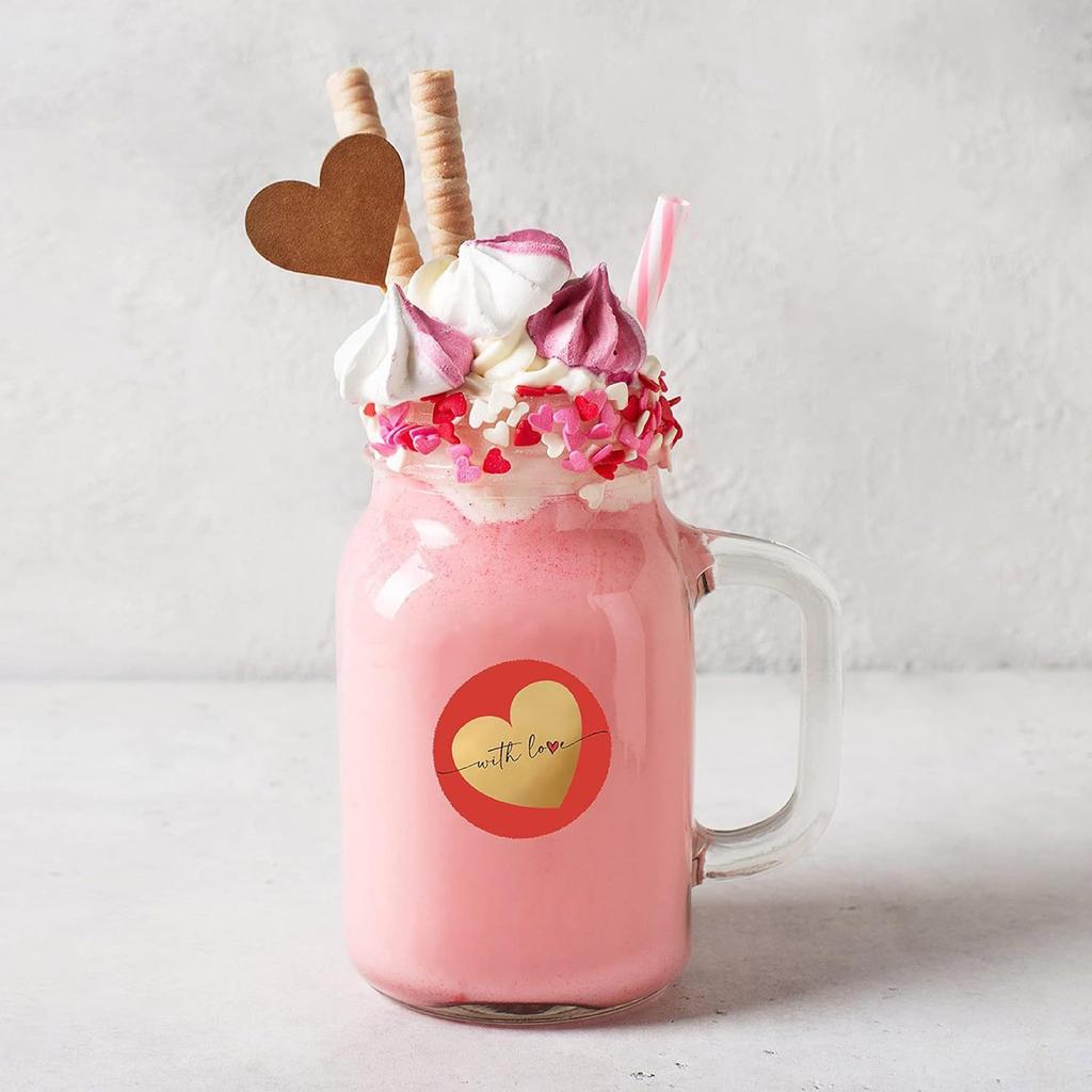 500 шт. наклеек на День святого Валентина 38 мм наклейка в виде сердца с надписью «Любовь» самоклеящиеся оберточные этикетки для конвертов, коробок, валентинок