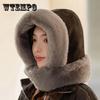 Winter Warm Thickened Bomber Hat Unisex Solid Color Ear Flap Hats Outdoor Cycling Hiking Coldproof Trapper Hat for Women Men