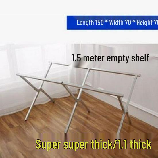 Foldable Night Market Shelf with Thick Bamboo Mat