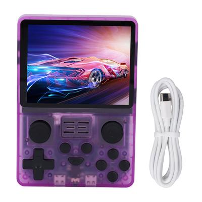 Портативная игровая консоль Retro Dual Rocker 3.5in для детей и взрослых игровая прозрачная фиолетовая RGB20S 256G