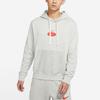 Nike Embroidered Logo Hoodie Men Tops Heather-Gray DM5463-050