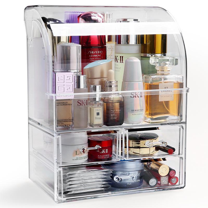 Акриловый пылезащитный органайзер для косметики и кистей