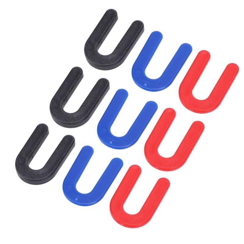 60pcs Plastic Shims Horseshoe Shims U Shaped Tile Spacers 1/4in 1/8in 1/16in Auto Lift Installation Leveling Shim Kit For