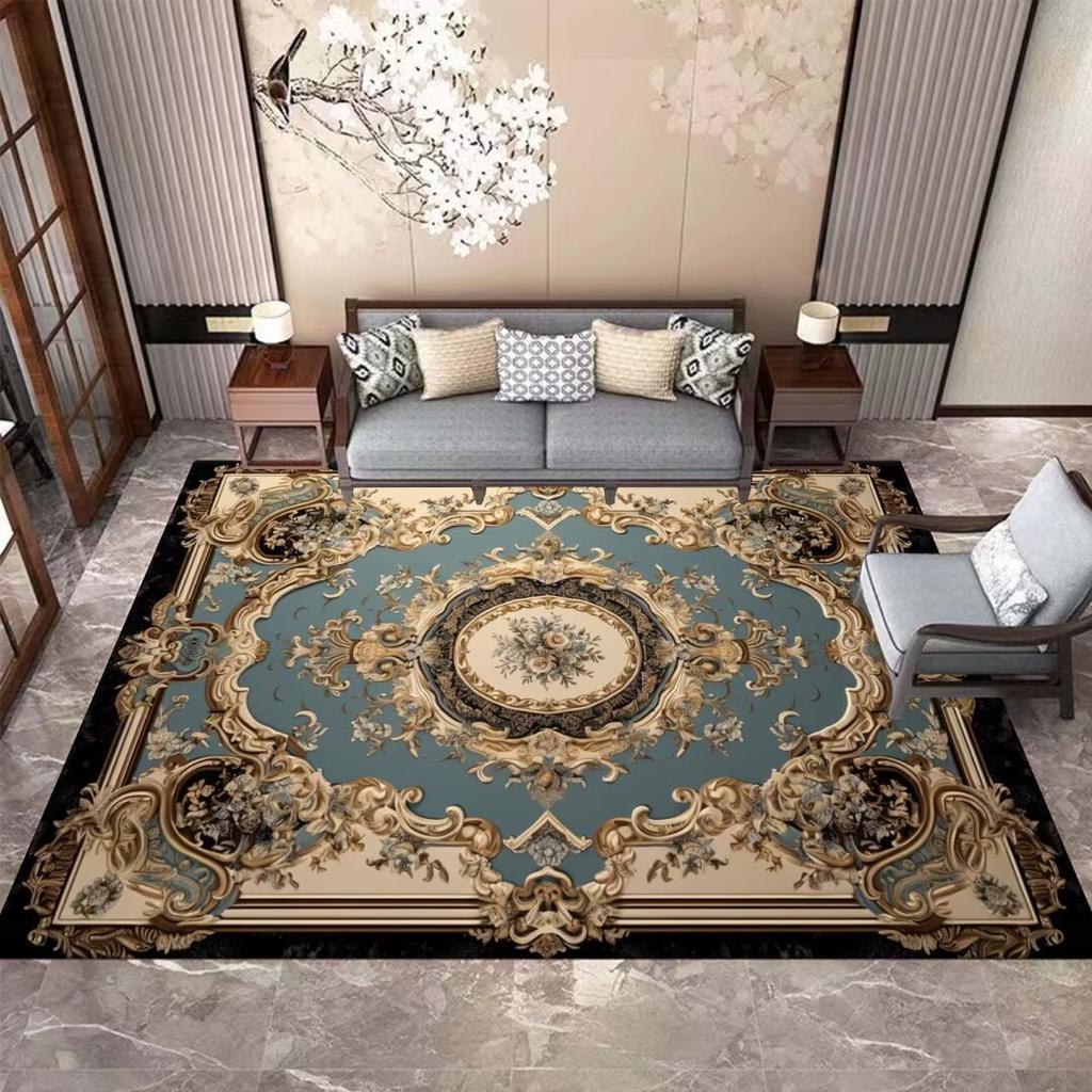 Chinese Style Luxury Large Size Living Room Carpets Decor Home Hall Coffee Tables Non-slip Rug Bedroom Washable Soft Floor Mats