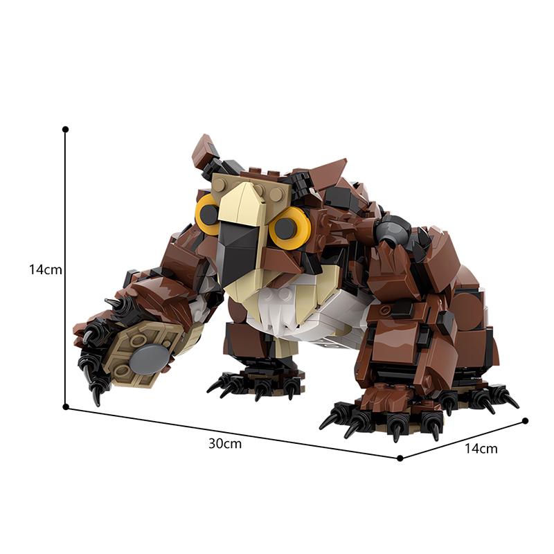Buildmoc Game Dungeonsed Monsters Owlbear Owl Animals MOC Set Building Blocks Kits Toys for Children Kids Gifts 636PCS Bricks