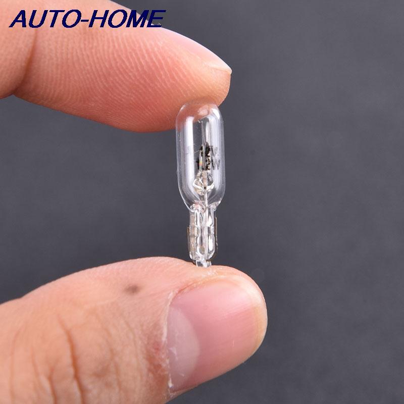 10Pcs/pack 12V 1.2W T5 Glass Light Bulb Dashboard Instrument Panel Brake Light Bulbs Headlights Lamp Lights Car Lights Bulbs 7
